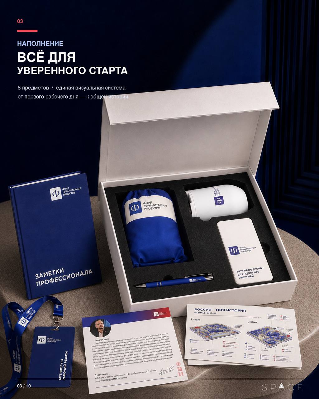 Наполнение welcome-kit Фонда гуманитарных проектов